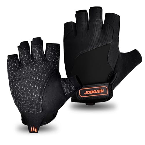 Workout Gloves for Men and Women - Black, Large