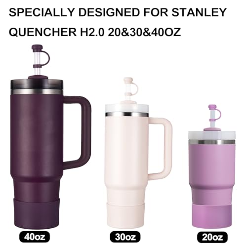 Stanley Cup Accessories Set - 8pcs Spill Proof Stopper & Boot - Plum