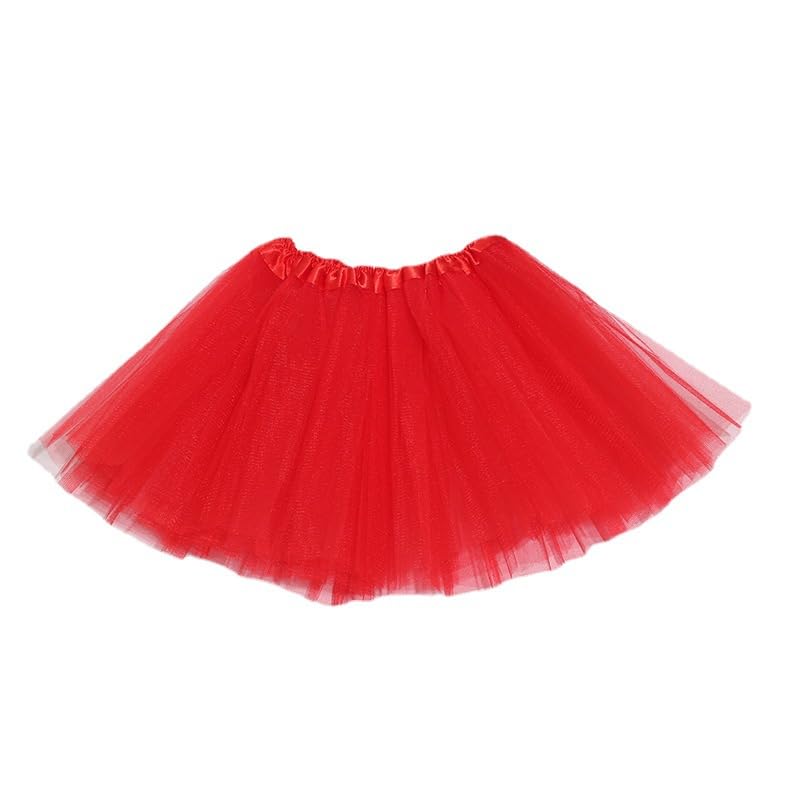 Green Tulle Tutu Skirt for Women & Girls - One Size / Red
