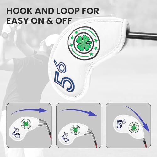 Wedge Golf Iron Head Covers - White 56° - 1 Pack