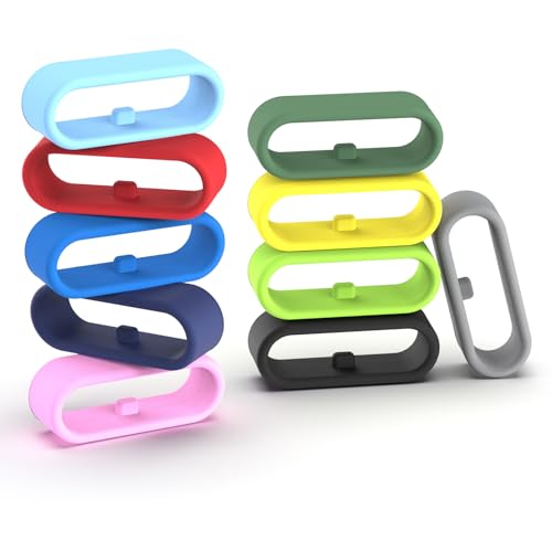 20mm Silicone Watch Band Keeper Loops - 10 Colors