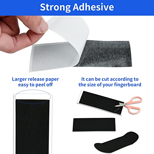 12PCS Foam Grip Tape for Fingerboards - 110mm x 38mm Black