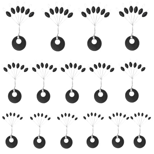 900 PCS Rubber Bobber Stops - 6 in 1 Fishing Float Stop Kit