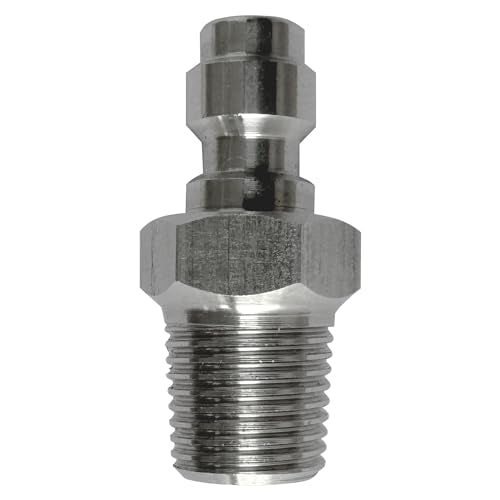 1/8 NPT Male Thread Quick-Disconnect Plug Adapter - Stainless Steel