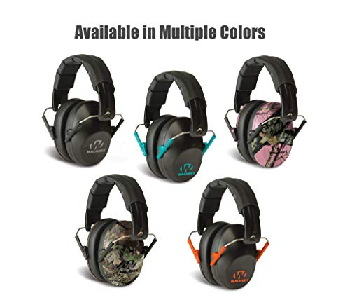 Lightweight Foldable Hearing Protection Earmuffs - 22 dB Noise Reduction - Black/Purple