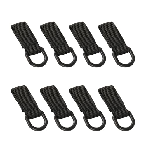 Tactical D Ring Clips - 8PCS Backpack Accessories - Black
