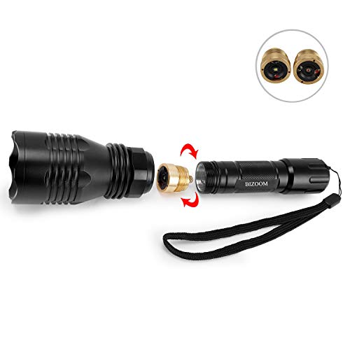 KL25 Hunting Light Flashlight, Long Range Red Green Varmint Light Kit for Predator Hog Fox Coyote, with Pressure Switch