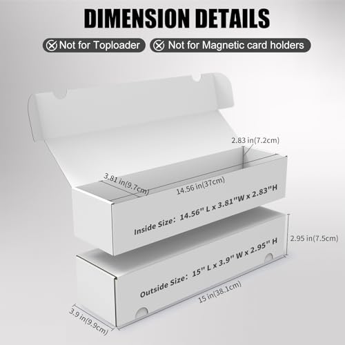 10-Pack Trading Card Storage Box for 1100 Game Cards - Durable Corrugated Design