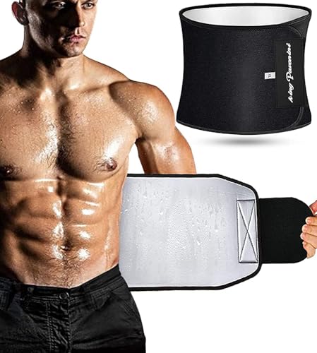 Sweat-Enhancing Waist Trainer for Men & Women - L (9'' x 44'') Black