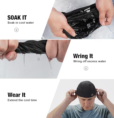 Cooling Skull Cap - Breathable Sweat-Wicking Under Helmet - Dark Blue - One Size