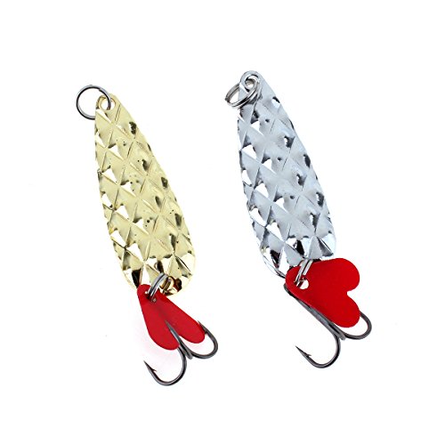 10-Piece Metal Fishing Spoons Kit with Tackle Box - Hard Lures