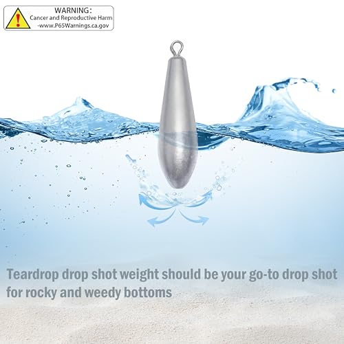 TKHDBF Lead Drop Shot Fishing Weights for Bass & Saltwater Tackle