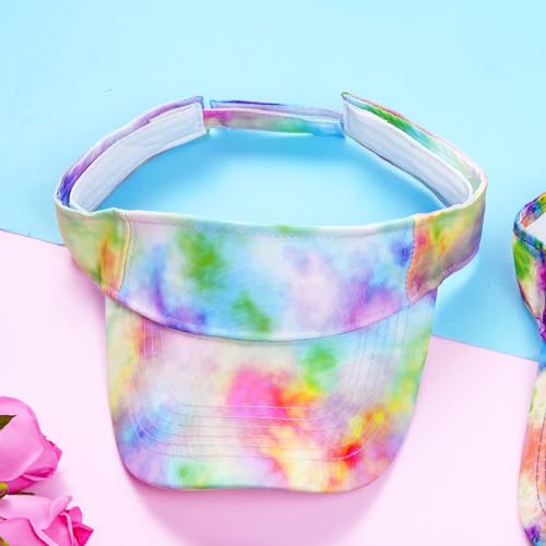 Adjustable Tie Dye Sport Visor Hat for Men & Women - Green