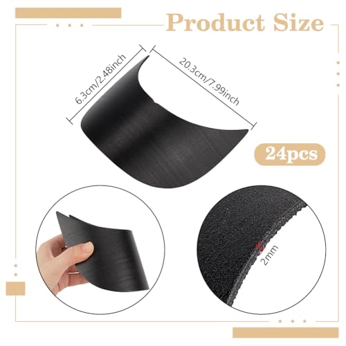 24 Pcs Baseball Cap Visor Insert - Hat Brim Replacement Liner Shaper