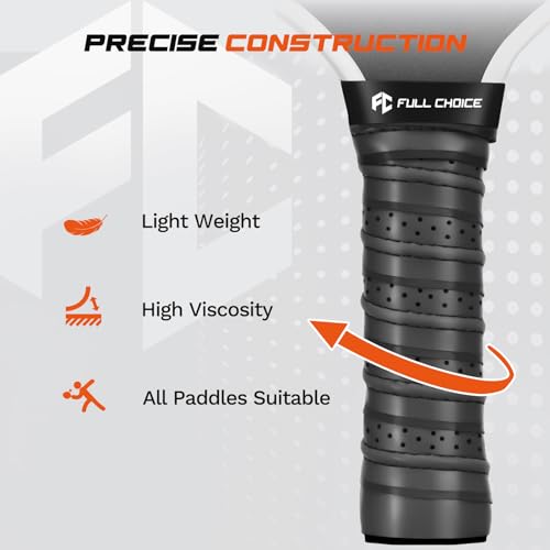 Black Pickleball Paddle Grip Tape 2-Pack - Anti-Slip Overgrip for Enhanced Control