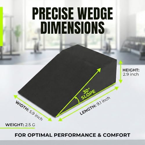 Pack of 2 Squat Wedges - EVA Foam Exercise Blocks for Yoga and Fitness
