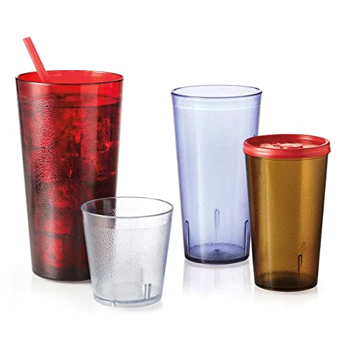 16 oz Shatterproof Red Plastic Tumblers - Set of 4