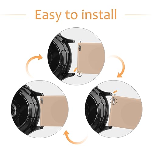 20mm Quick Release Silicone Watch Band for Smart Watches - Stone - Large