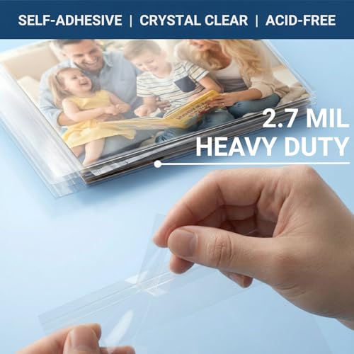 2.5x3.5 Trading Card Sleeves, 2.7 Mil Heavy-Duty Self-Seal Protectors - 100pcs