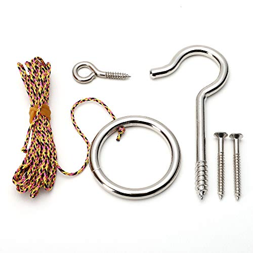 DIY Hook and Ring Toss Game Kit - Heavy-Duty Hardware Included