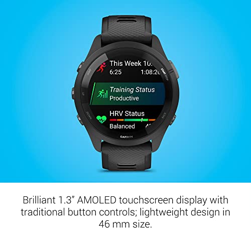 Garmin Forerunner 265 Running Smartwatch - AMOLED Display, 46mm