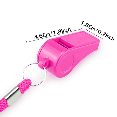 Loud Pink Sports Whistle with Lanyard – Clear Sound for Coaches & Safety