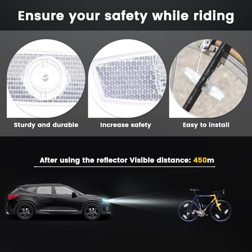 Bicycle Spoke Reflectors - 4 Pcs High Visibility Safety Accessories