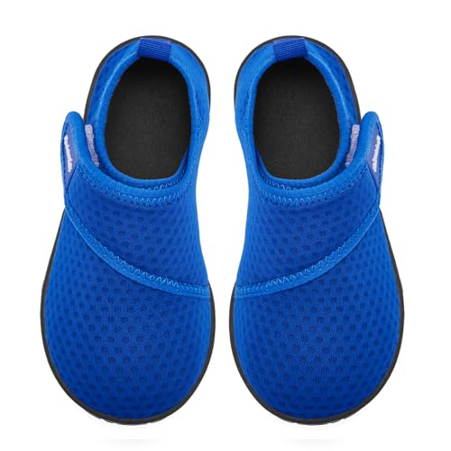 Toddler Water Shoes - Quick Dry, Non-Slip Aqua Shoes - Blue, Medium