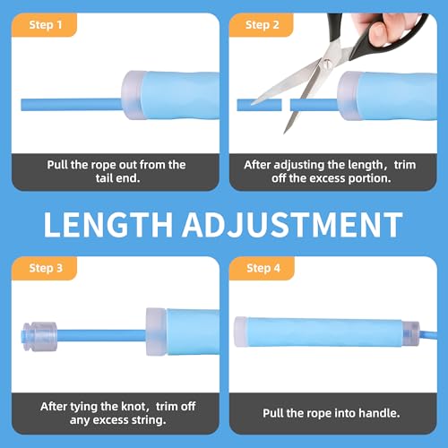 7mm Thick PVC Jump Rope with Ball Bearings - Blue