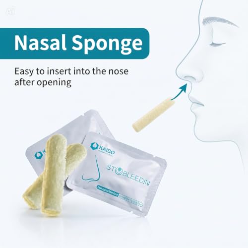 Nasal Sponges for Nosebleed Control - Chitosan Hemostatic Dressing, 4 Pack
