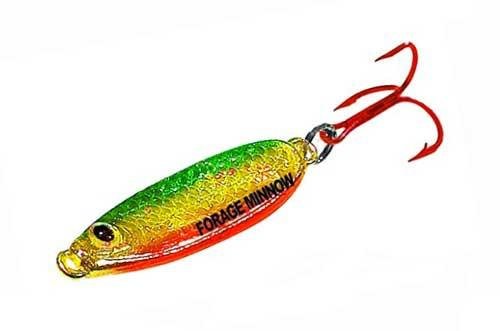 Forage Minnow Jig 'n Spoon Lure - 1/16 Oz - Super Glow Chub