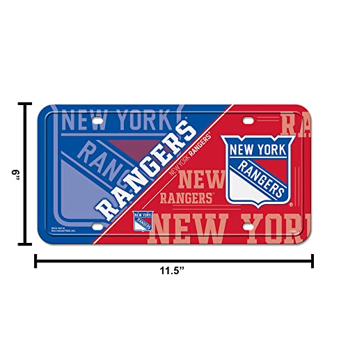 New York Rangers NHL Metal Auto Tag - 12" x 6" Durable Car Accessory