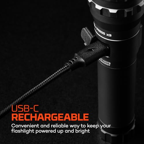 NEBO 1500 Lumen Rechargeable LED Flashlights 2-Pack, Compact & Waterproof