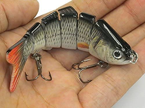 6-Section Swimbait Fishing Lure - 10cm Hard Bait with Treble Hooks