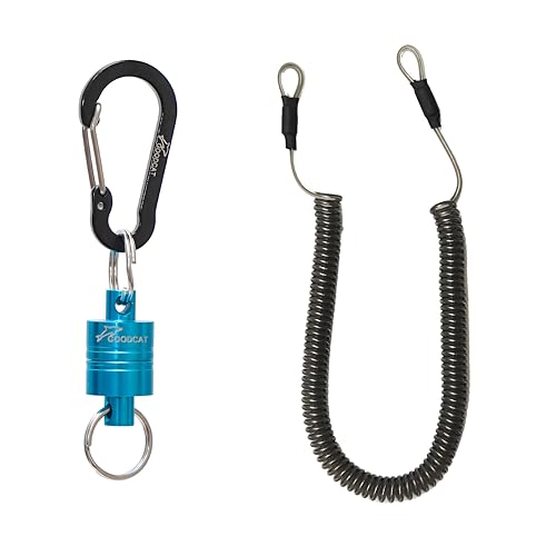 Magnetic Fly Fishing Net Release with Carabiner - Blue