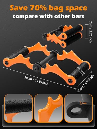Lovind Black-Yellow Foldable V Bar Landmine Handle for Barbell & Cable Exercises