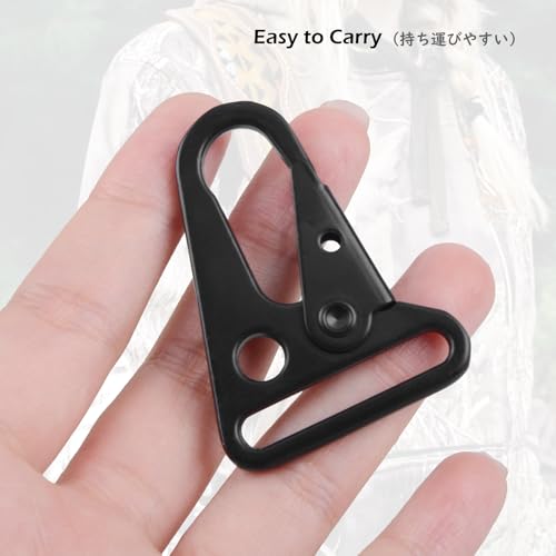 Enlarged Mouth Clips - Heavy Duty Snap Hooks 1" Black (6-Pack)