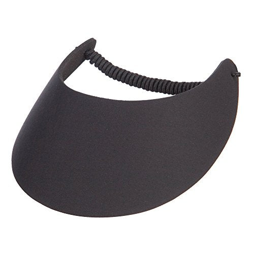 Soft Fabric Foam Visor for Women - Black, One Size Fits Most
