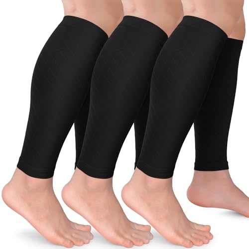 CTHH Calf Compression Sleeves XX-Large Black | Footless Calf Support for Men & Women