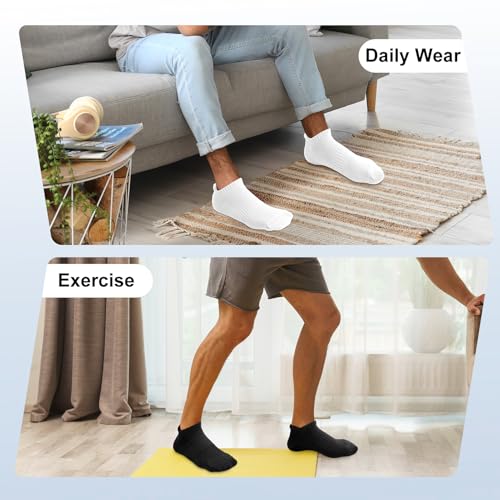 Non-Slip Terry Cotton Yoga Socks for Men - Cushioned Grip for Martial Arts