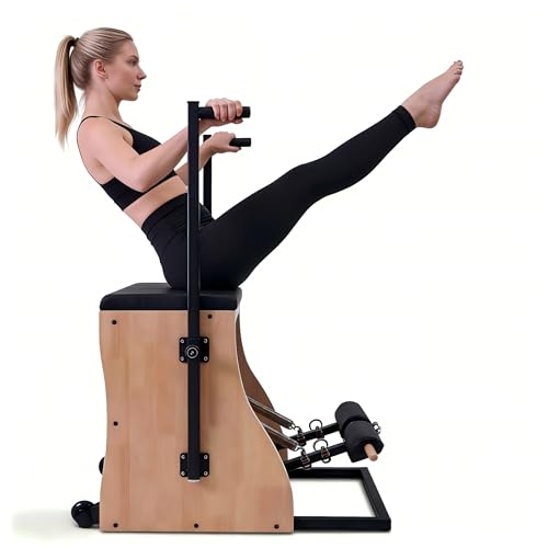 Wunda Pilates Chair with Adjustable Resistance & Split Pedal - Home Gym Equipment