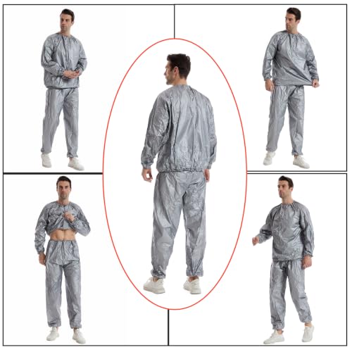 Sauna Sweat Suit for Weight Loss - Silver, Medium