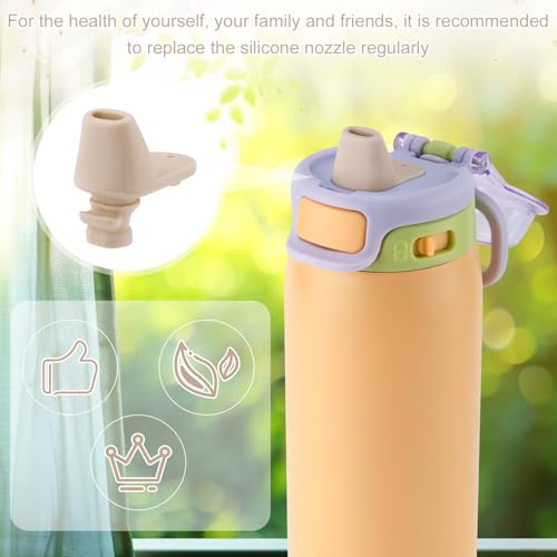 Silicone Spout Replacement for Ello Pop & Fill - Brown, 2 Pack