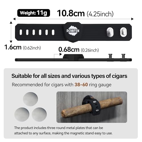Magnetic Cigar Holder for Golf Cart - Adjustable Black Design