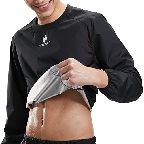 Men's Sauna Suit Jacket - Durable Gym Workout - X-Large Black