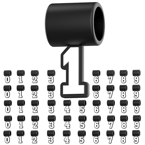 Premium Silicone Number Pendants Set 0-9 for Baseball Necklace