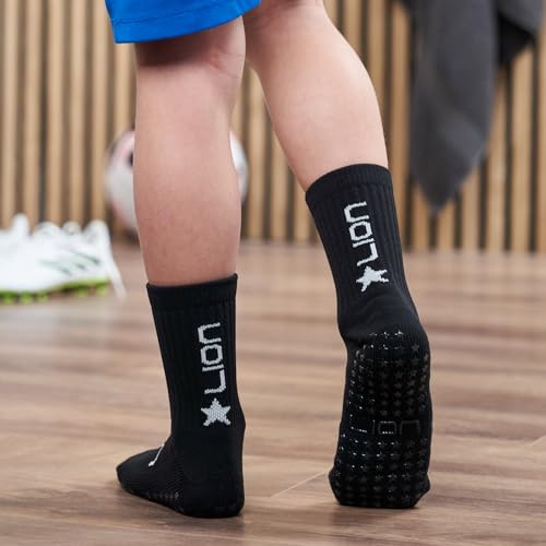Soccer Grip Socks - Large Black - Youth & Adult Sizes Available