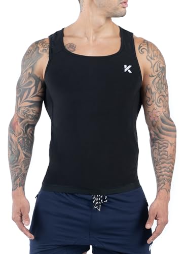 Men's Sauna Suit Compression Vest - Heat Trapping Pullover - Large-X-Large / Black