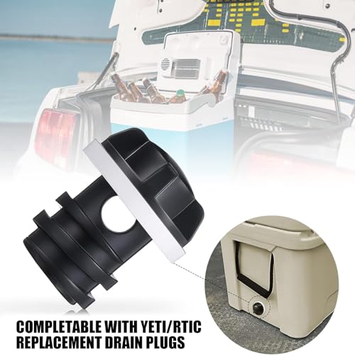 Cooler Drain Plug Replacement - Black, High Visibility Design
