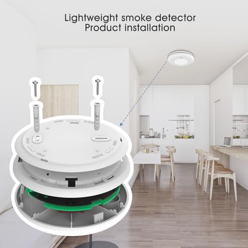 2-in-1 10 Year Battery Operated Smoke and CO Detector, Test Button and Loud 85 dB Alarm,Easy Installation (2 Pack)
